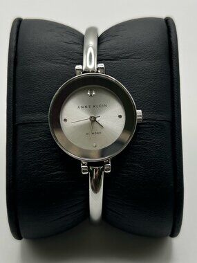 Anne Klein Diamond Ladies Watch Bangle Silver Working new battery